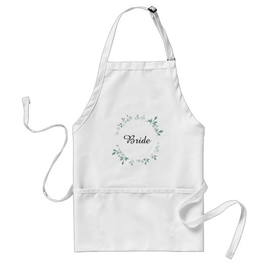 Tablier Bride à effet texturé teal botanical (Devant)