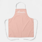 Tablier Bride Blush Coral rose Script Cuisine (Recto)