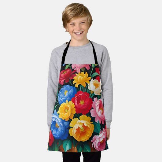 Tablier Bright and colorful roses (Porté)