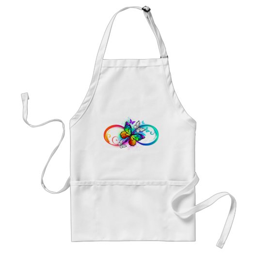 Tablier Bright infinity with rainbow butterfly (Devant)