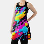Tablier Bright Neon Splashes dans l'oeuvre Abstraite (Insitu)