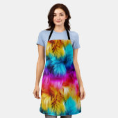 Tablier Bright Rainbow fausse texture de fourrure monstre (Porté)