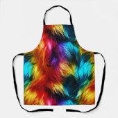 Tablier Bright Rainbow fausse texture de fourrure monstre (Recto)