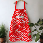 Tablier Bright Red Dashon<br><div class="desc">Lumineux et joyeux, cet tablier coloré et animé présente des touches dessinées à la main pour un motif ludique toute l'année. Personnalisez-vous avec votre propre nom ou donnez comme un cadeau pratique et réfléchi!</div>