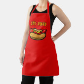 Tablier Bright Red Yellow Hot Dog Stand Custom Print Logo (Insitu)