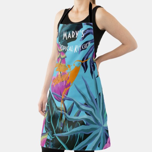 Tablier Bright Tropical Folift Motif avec Hummingbird (Insitu)