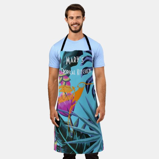 Tablier Bright Tropical Folift Motif avec Hummingbird (Porté)