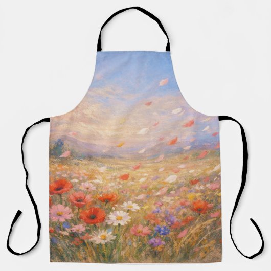 Tablier Brise Florale - Style de peinture pastel (Recto)