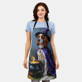 Tablier Brittany Spaniel Chien Whimsical Halloween Peintur (Porté)