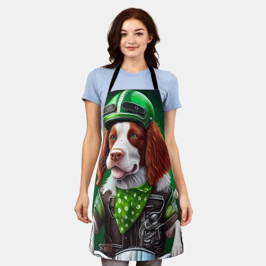 Tablier Brittany Spaniel conduite vélo St. Patrick's Day (Porté)