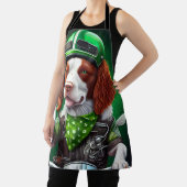 Tablier Brittany Spaniel conduite vélo St. Patrick's Day (Insitu)