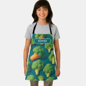 Tablier Broccoli Retro Coloré Motif personnalisé (Insitu)