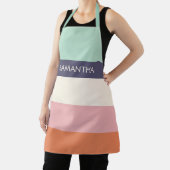 Tablier Broche Mint Blocs de couleurs modernes Blocs de ba (Insitu)