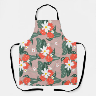 Tablier Brochure de prélèvement de fraises Motif main tiré