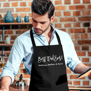 Tablier Brochure moderne Script meilleur papa jamais