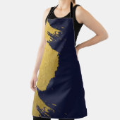 Tablier Brochures Faux Gold avec Arrière - plan bleu marin (Insitu)