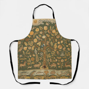 Tablier Broderie Anglaise Antique sur Canevas : Arbre de V
