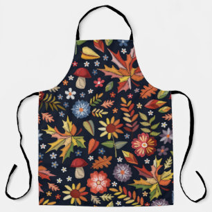 Tablier Broderie motif sans couture avec de belles fleurs