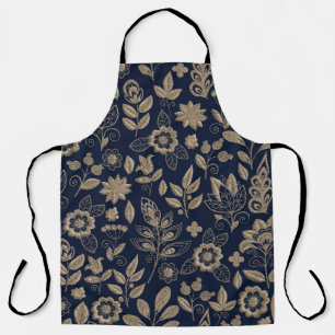 Tablier Broderie motif sans couture avec de belles fleurs