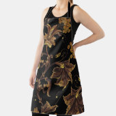Tablier Broderie renaissance dorée patte transparente fleu (Insitu)