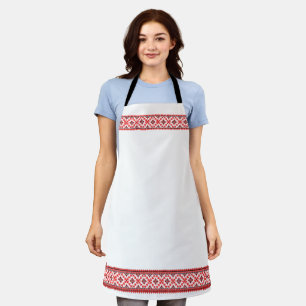 Tablier Broderie ukrainienne Rouge Vyshyvanka Apron