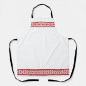 Tablier Broderie ukrainienne Rouge Vyshyvanka Apron (Recto)