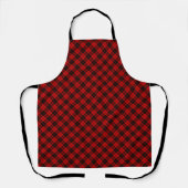 Tablier Brodie tartan rouge noir plaid (Recto)