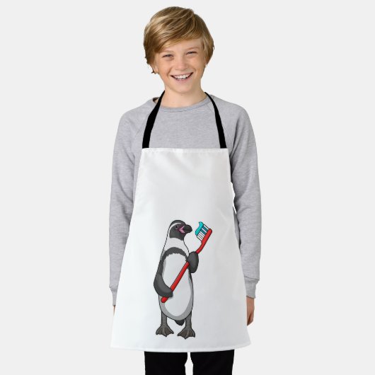 Tablier Brosse à dent de pingouin (Porté)
