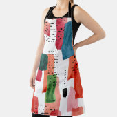 Tablier Brosse à Doodle : Bleu orange (Insitu)