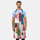 Tablier Brosse à Doodle : Bleu orange (Porté)