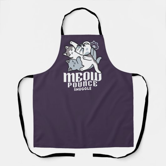 Tablier Brosse à lait - Chats à couchage mignon (Recto)