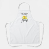 Tablier Brosse Script Limoncello Aquarelle Lemons Blanc (Recto)