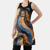 Tablier Brosses Abstraites en bleu et Brown (Insitu)