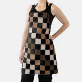 Tablier Brown À damiers noir En vichy Motif (Insitu)