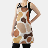 Tablier Brown Abstract Organic Shapes Print All-Over Print (Insitu)