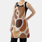 Tablier Brown Abstract Organic Shapes Print All-Over Print (Insitu)