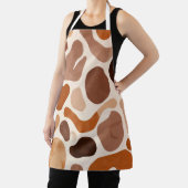 Tablier Brown Abstract Organic Shapes Print All-Over Print (Insitu)