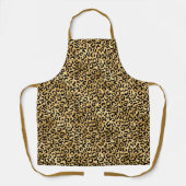 Tablier Brown, beige, léopard noir motif poster de animal (Recto)