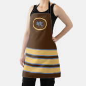 Tablier Brown et Jaune rayé monogramme (Insitu)