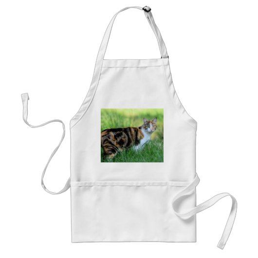 Tablier Brown et White Cat (Devant)