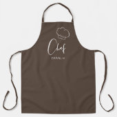 Tablier Brown mignon casquette et script chef personnalisé (Recto)