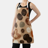 Tablier Brown Modern Art Flow Shapes All-Over Print Apron (Insitu)