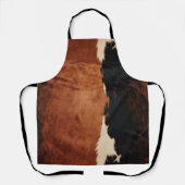 Tablier Brown Noir Noir Faux Cowhide (Recto)