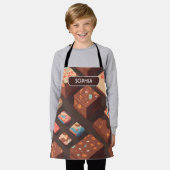 Tablier Brownie Retro Colorful Motif personnalisé (Porté)