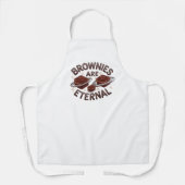 Tablier Brownies Are Eternal - chocolate amoureux design (Recto)