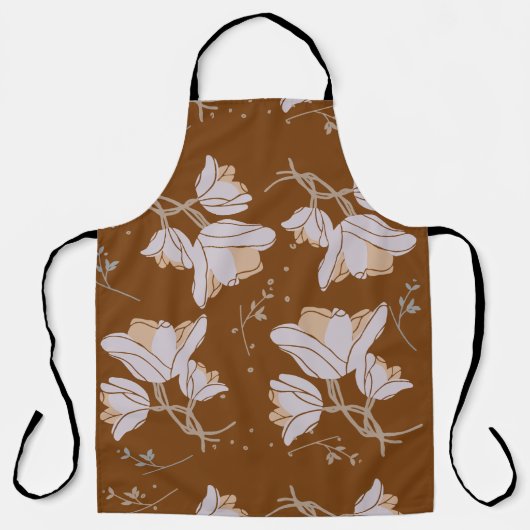 TABLIER BRUN, FLORAL (Recto)