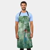 Tablier Brunette Princess : Aquarelle de la forêt de fées (Porté)