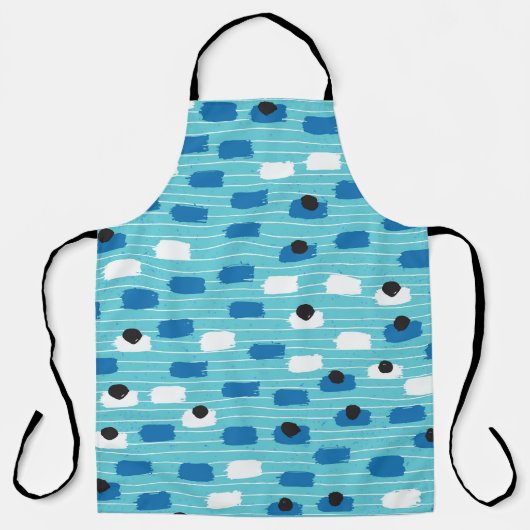 Tablier Brush course sans couture motif, dessiné à la main (Recto)