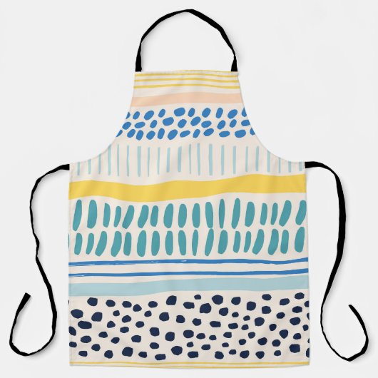 Tablier Brush Strokes : Abstrait Fun sans couture (Recto)