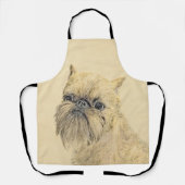 Tablier Bruxelles Griffon Rough Paining - Art Chien origin (Recto)